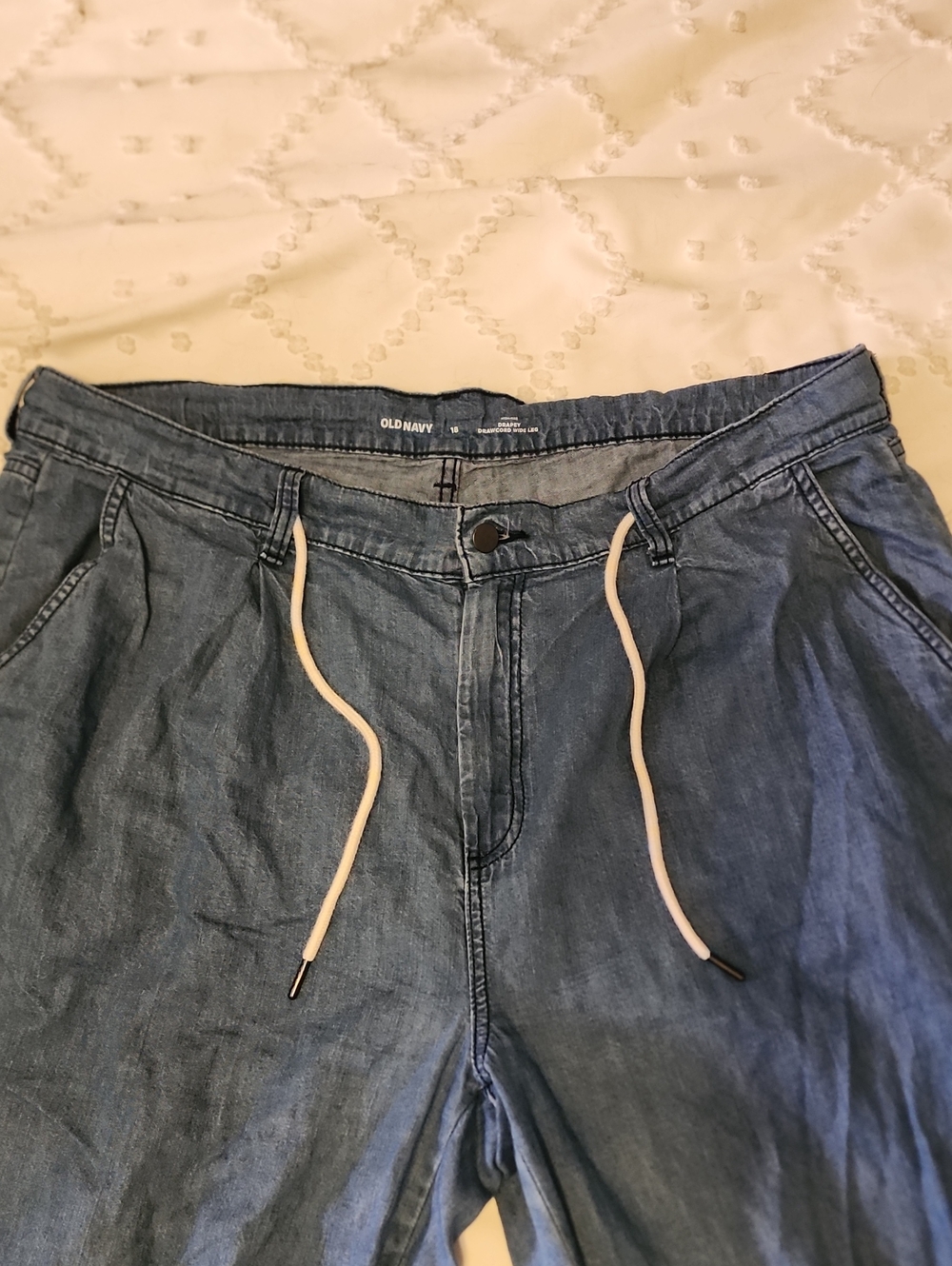 Old Navy Wide Leg Jeans with Drawstring